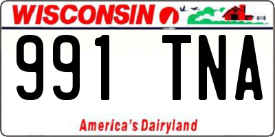 WI license plate 991TNA