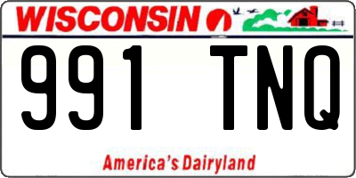 WI license plate 991TNQ