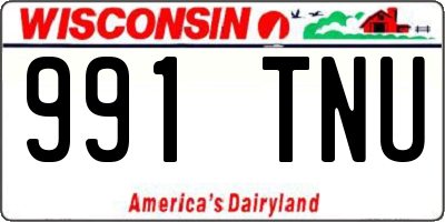 WI license plate 991TNU