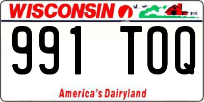 WI license plate 991TOQ