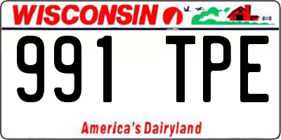 WI license plate 991TPE