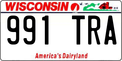 WI license plate 991TRA