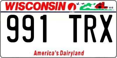 WI license plate 991TRX