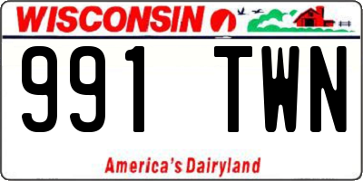 WI license plate 991TWN