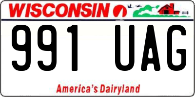 WI license plate 991UAG