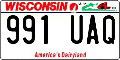 WI license plate 991UAQ
