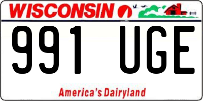 WI license plate 991UGE