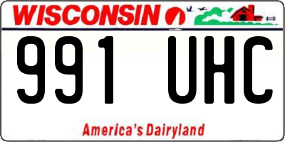 WI license plate 991UHC