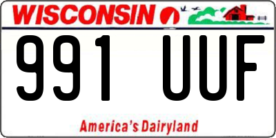 WI license plate 991UUF