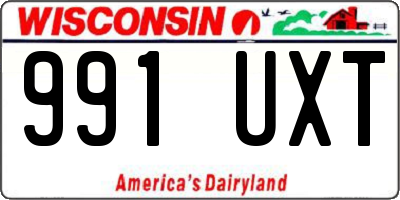 WI license plate 991UXT