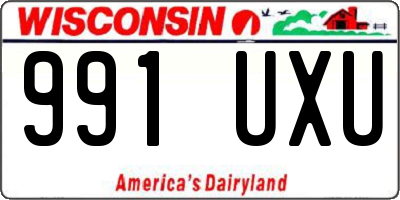 WI license plate 991UXU