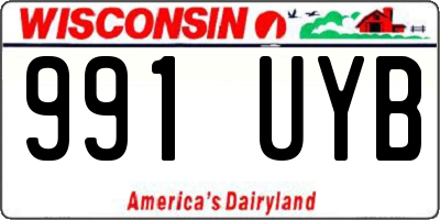 WI license plate 991UYB