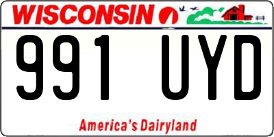 WI license plate 991UYD