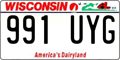 WI license plate 991UYG