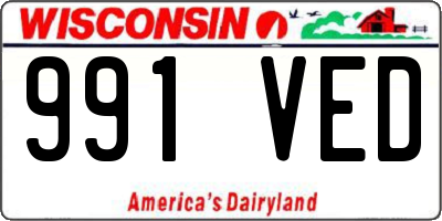 WI license plate 991VED