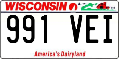 WI license plate 991VEI
