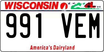 WI license plate 991VEM