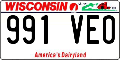 WI license plate 991VEO