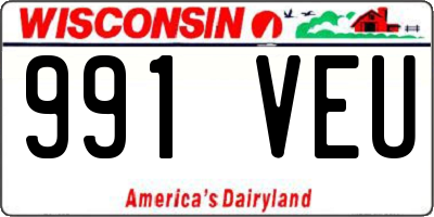 WI license plate 991VEU