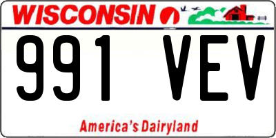 WI license plate 991VEV