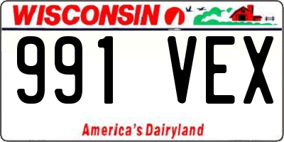 WI license plate 991VEX