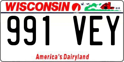 WI license plate 991VEY