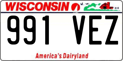 WI license plate 991VEZ