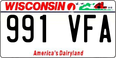 WI license plate 991VFA