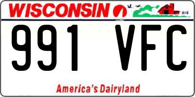 WI license plate 991VFC