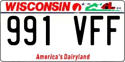 WI license plate 991VFF