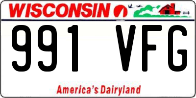 WI license plate 991VFG