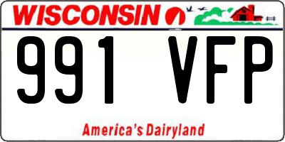 WI license plate 991VFP