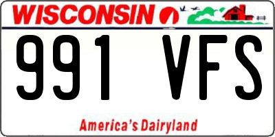 WI license plate 991VFS