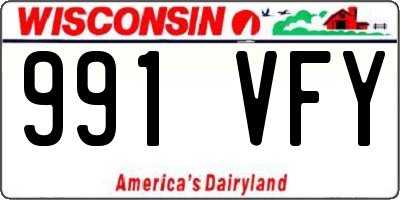 WI license plate 991VFY