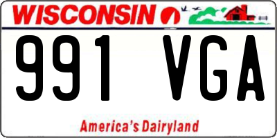 WI license plate 991VGA