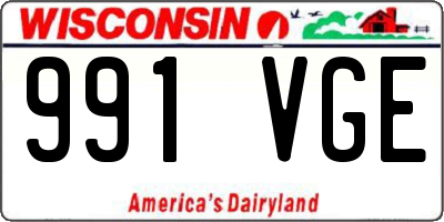 WI license plate 991VGE