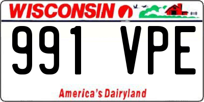 WI license plate 991VPE