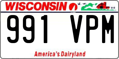 WI license plate 991VPM