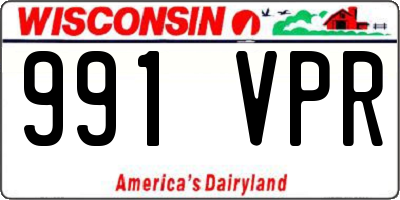 WI license plate 991VPR