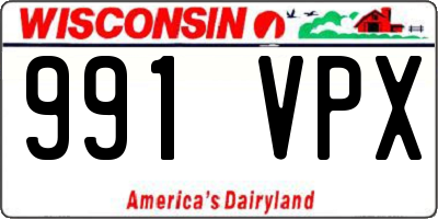 WI license plate 991VPX