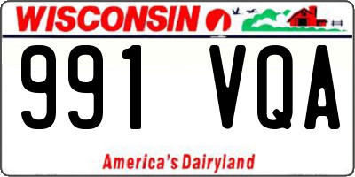 WI license plate 991VQA