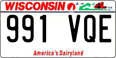 WI license plate 991VQE