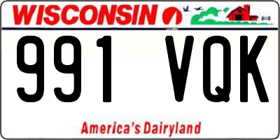 WI license plate 991VQK