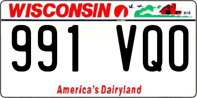 WI license plate 991VQO