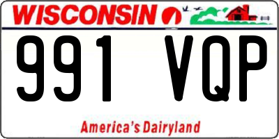 WI license plate 991VQP