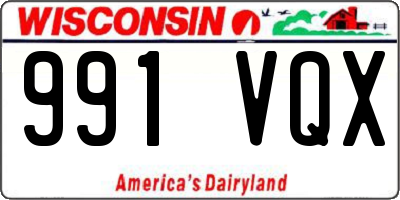 WI license plate 991VQX