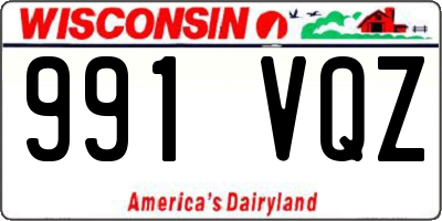 WI license plate 991VQZ