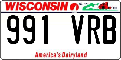 WI license plate 991VRB
