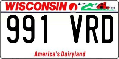 WI license plate 991VRD