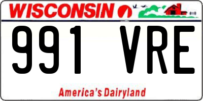 WI license plate 991VRE